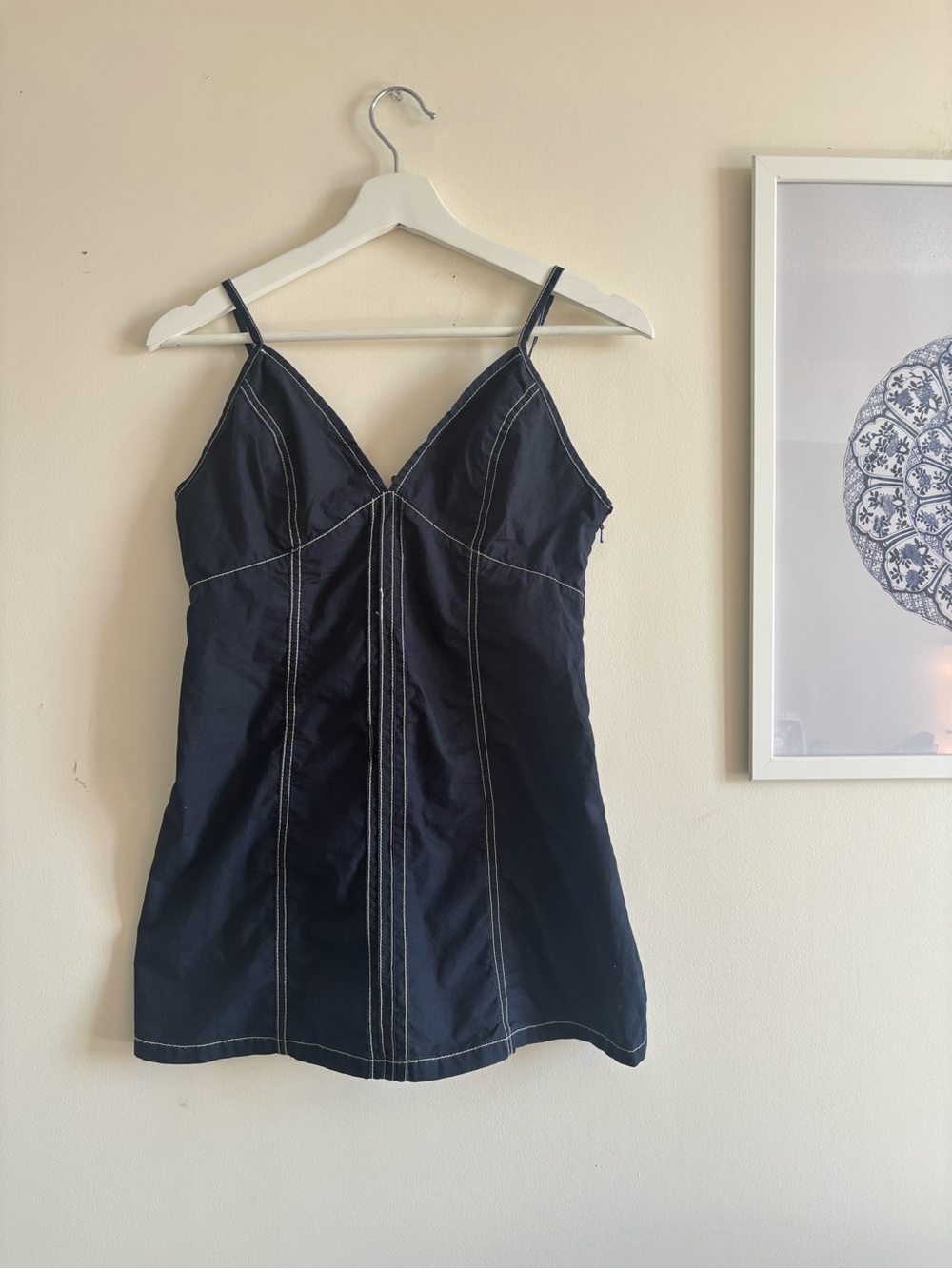 Vintage DKNY Jeans Y2K Halter Mini Dress Multiway Straps | Size S